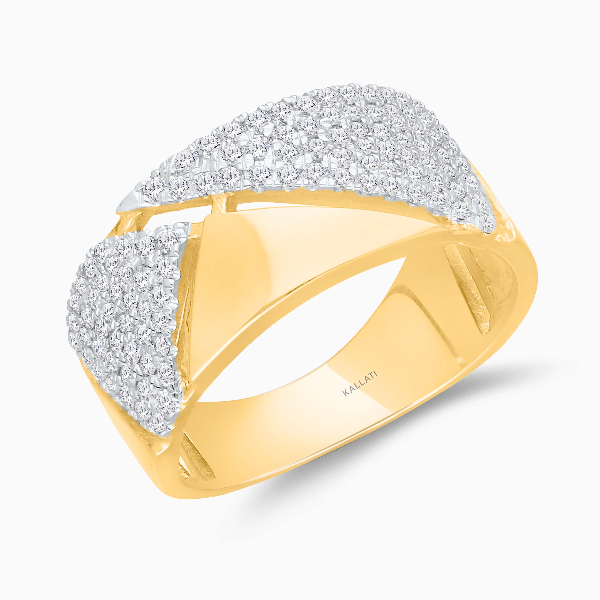 Pave Trillion White Diamond Band