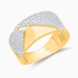 Pave Trillion White Diamond Band