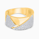 Pave Trillion White Diamond Band