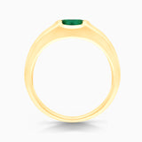 Emerald Diamond Signet Ring Emerald