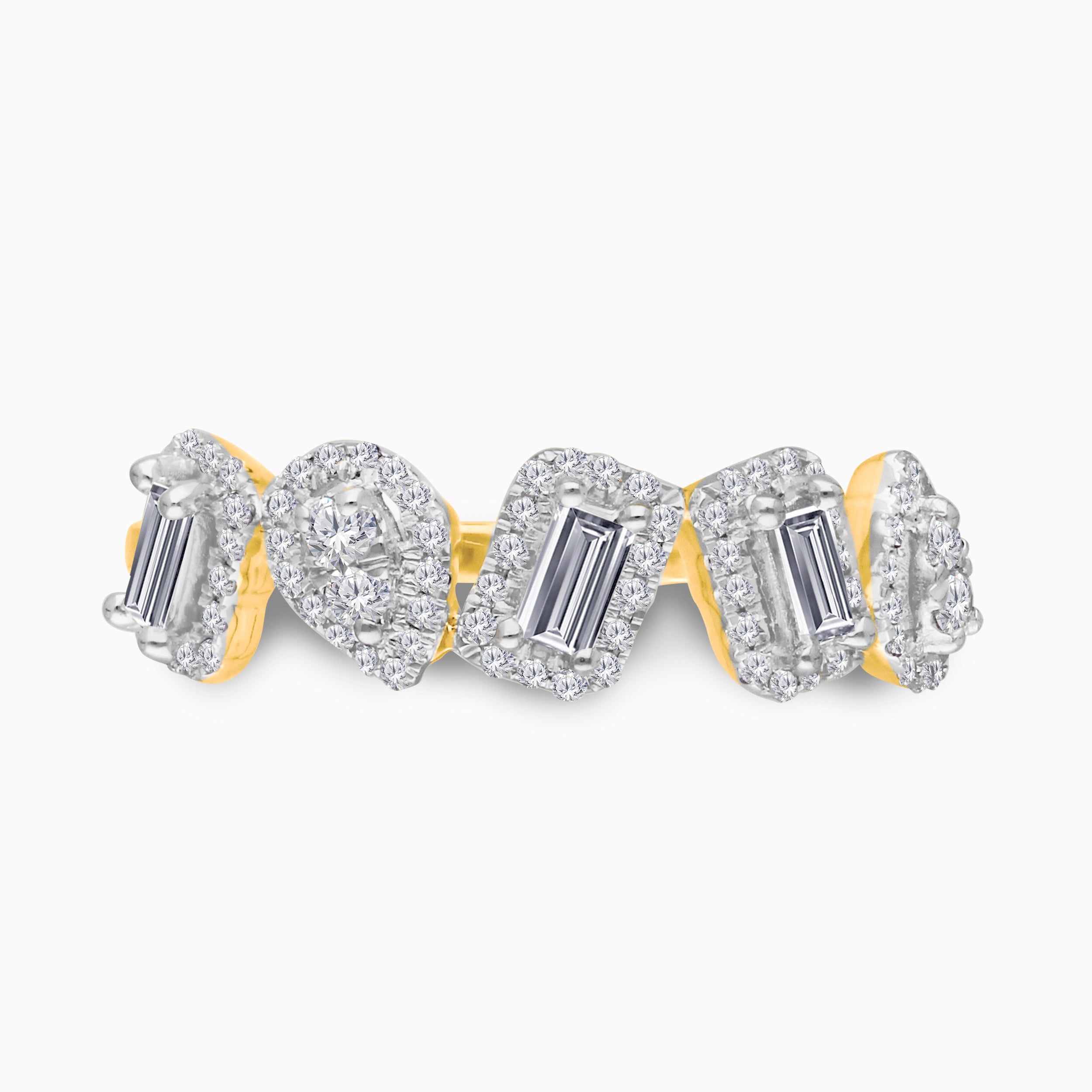 Multi Shape White Diamond Ring