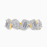Multi Shape White Diamond Ring
