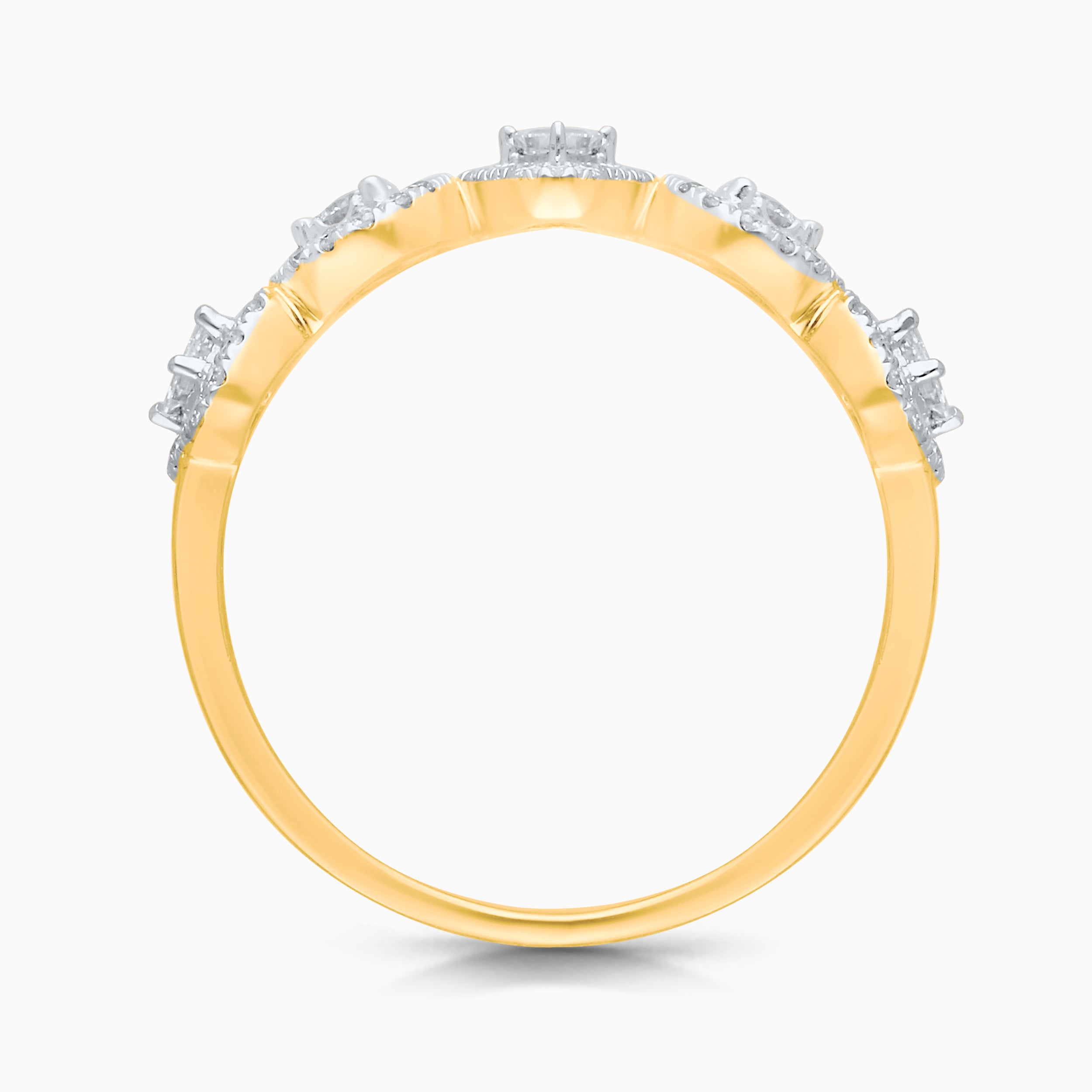 Multi Shape White Diamond Ring