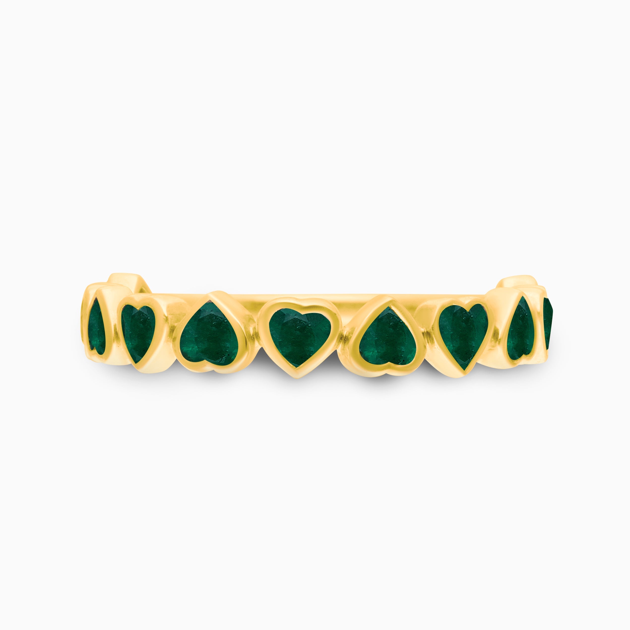 Up and Down Emerald Heart Ring