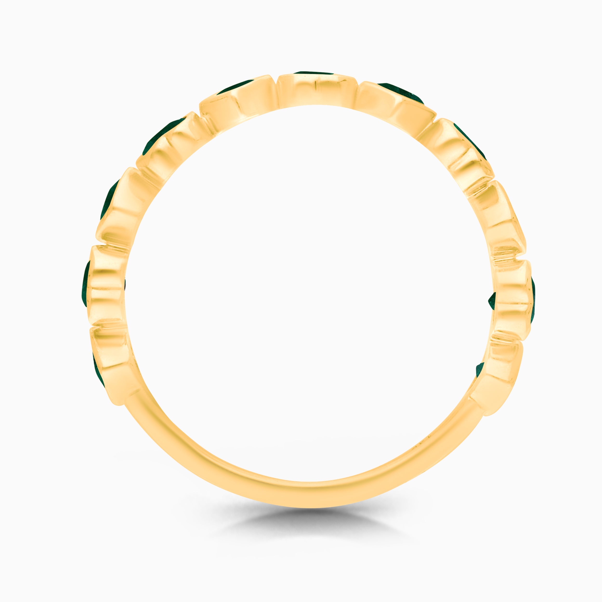Up and Down Emerald Heart Ring