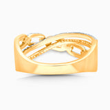 Cross Chain Diamond Ring