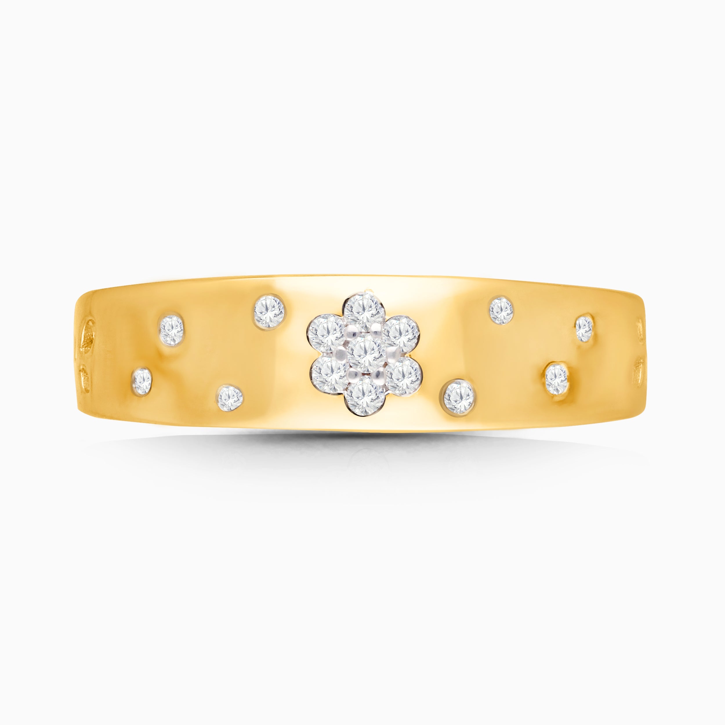 Bubble Diamond Flower Ring