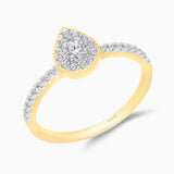 Pave Diamond Pear Stacking Ring