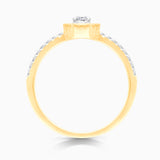 Pave Diamond Pear Stacking Ring