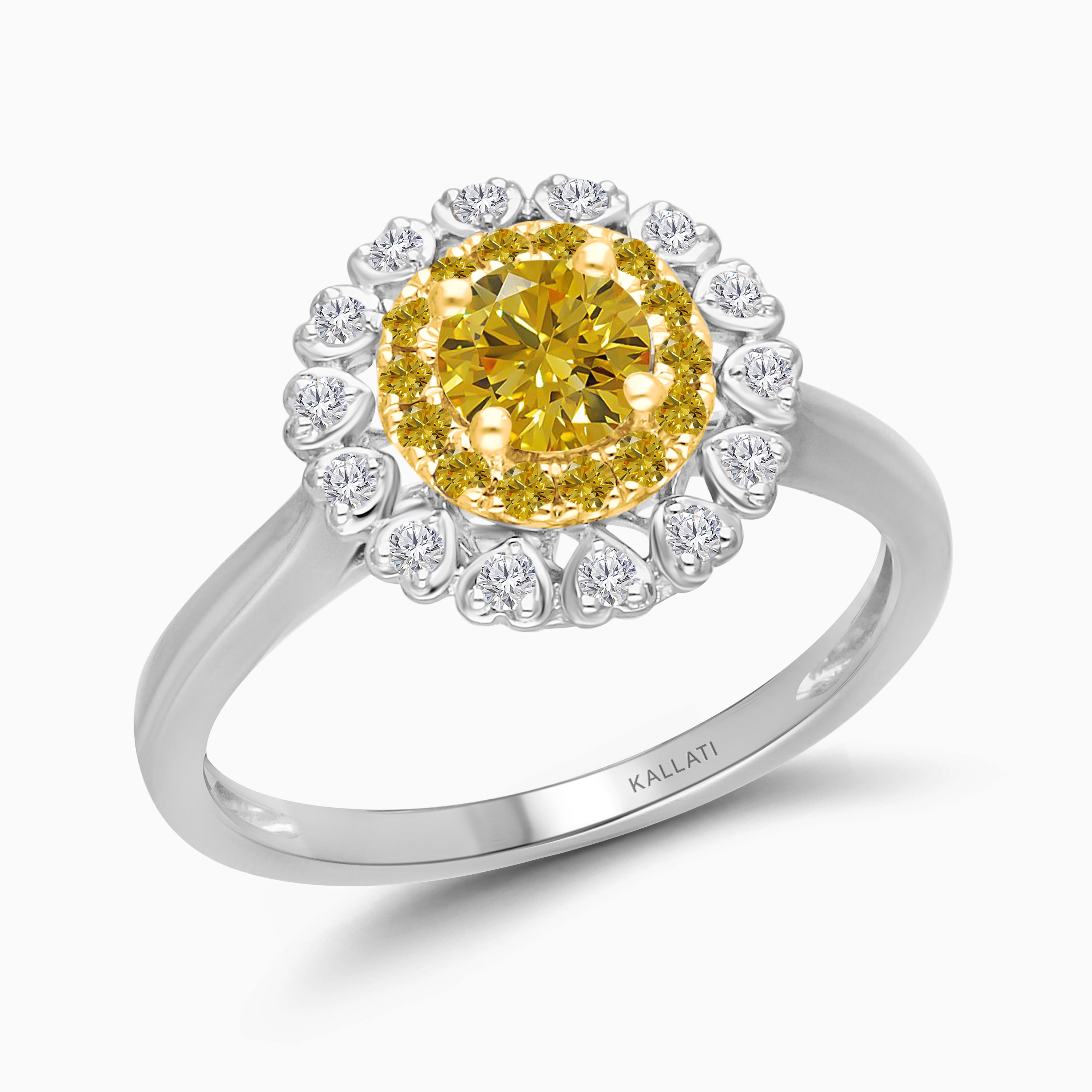Solstice Yellow & White Diamond Ring