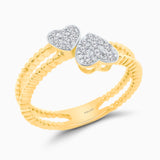 Inverse Diamond Heart Ring