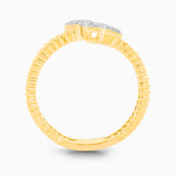 Inverse Diamond Heart Ring