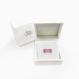 Inverse Teardrop Pink Sapphire and Diamond Band