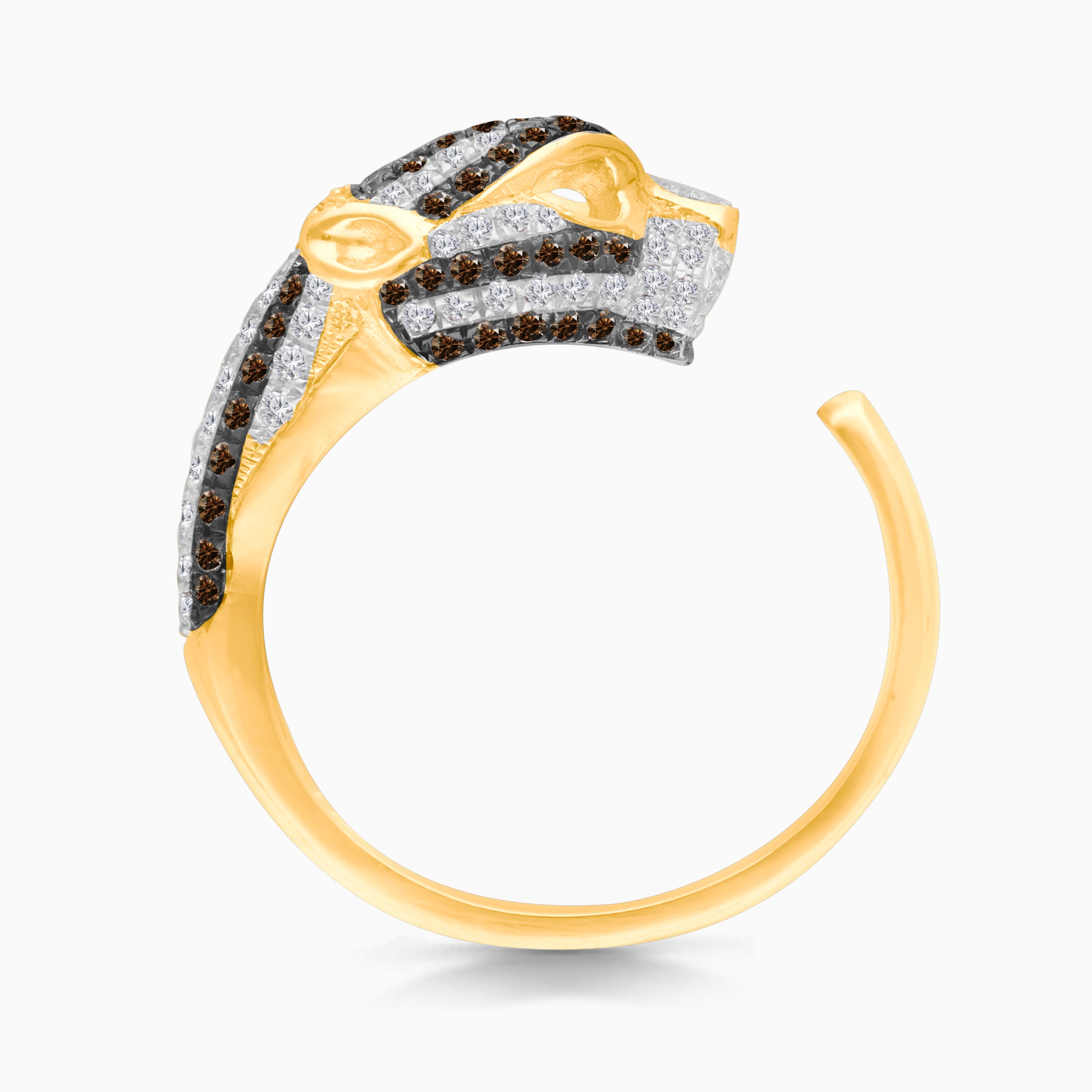 Diamond Leopard Open Ring