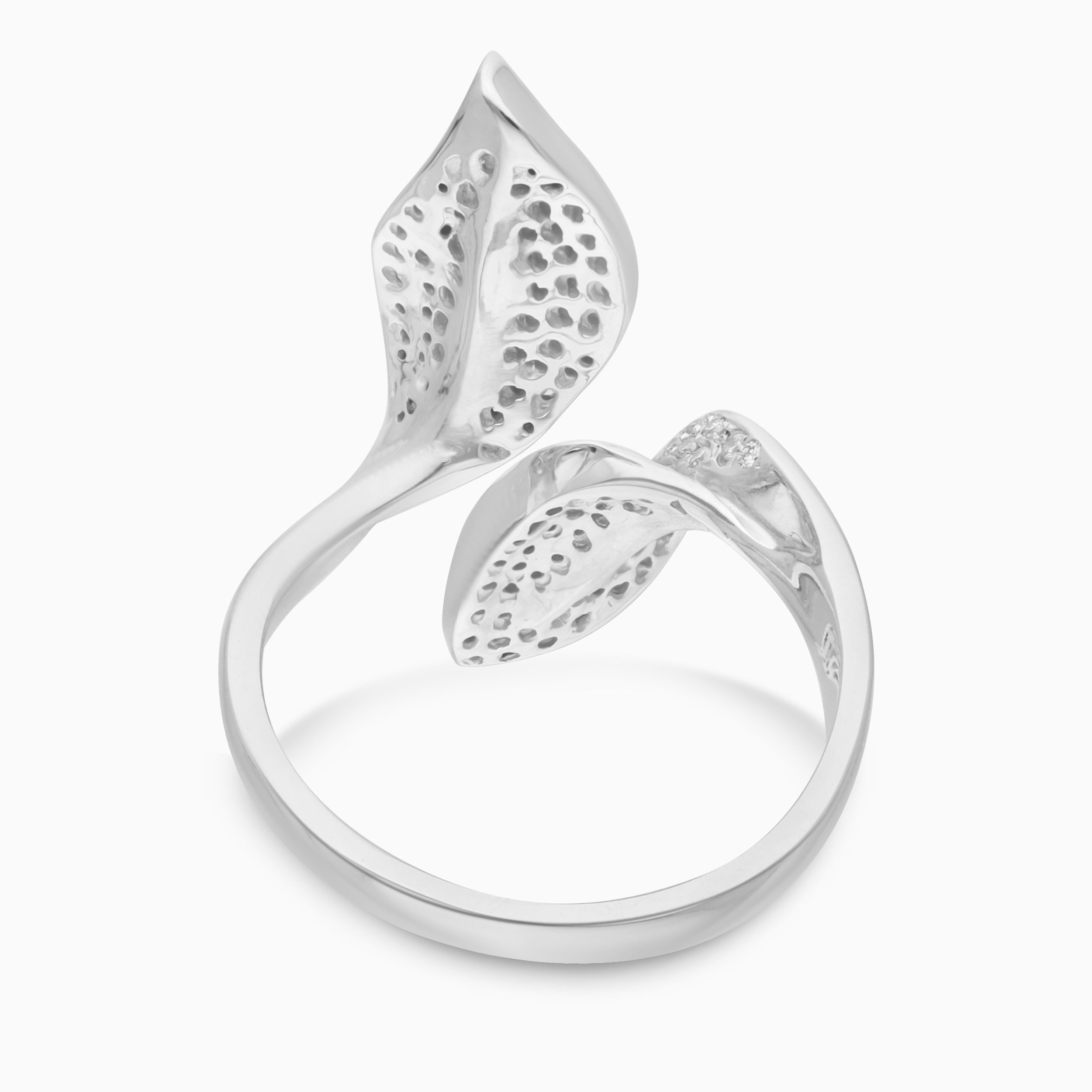 Intertwined Leaves Diamond Ring
