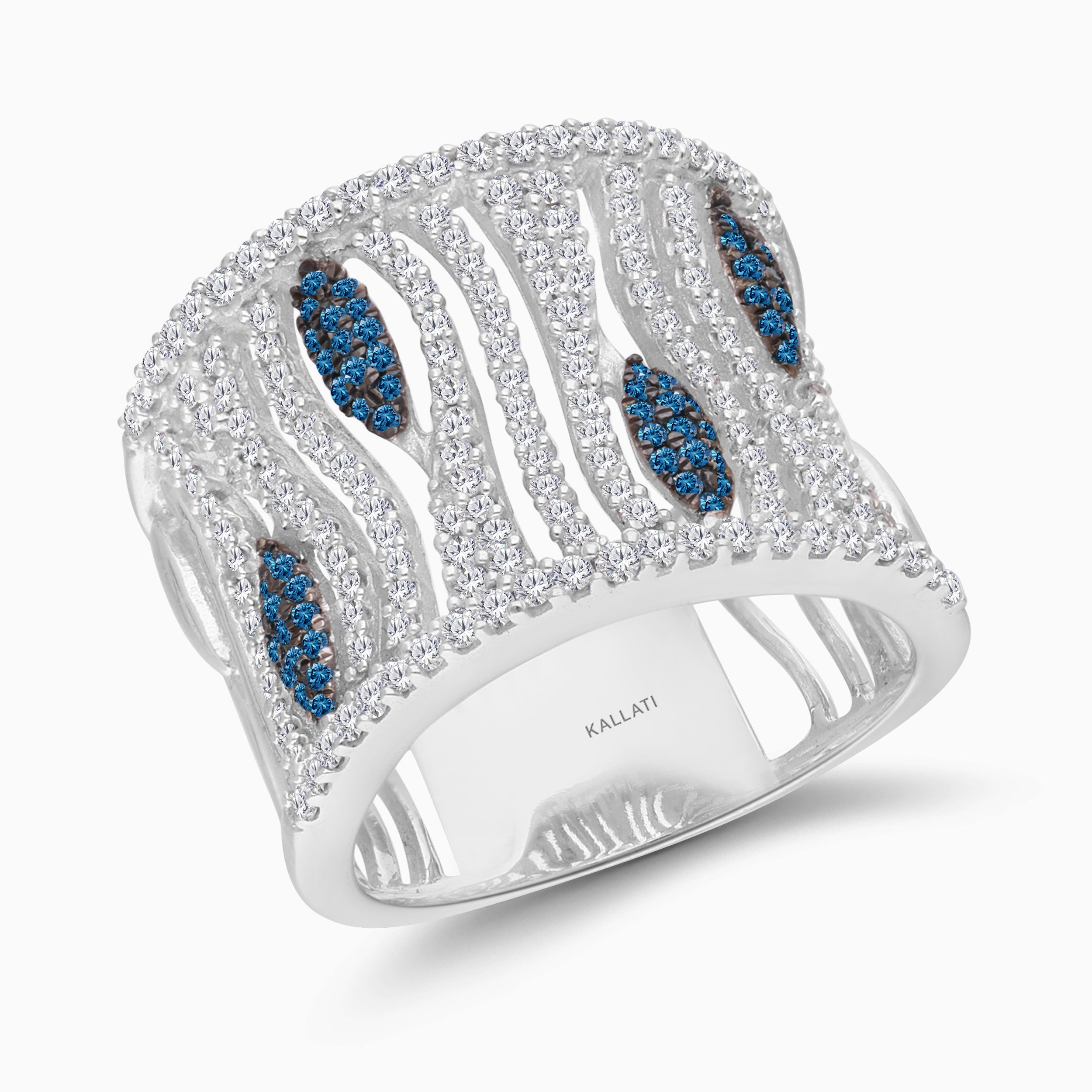 Sculpted Sky Diamond Band