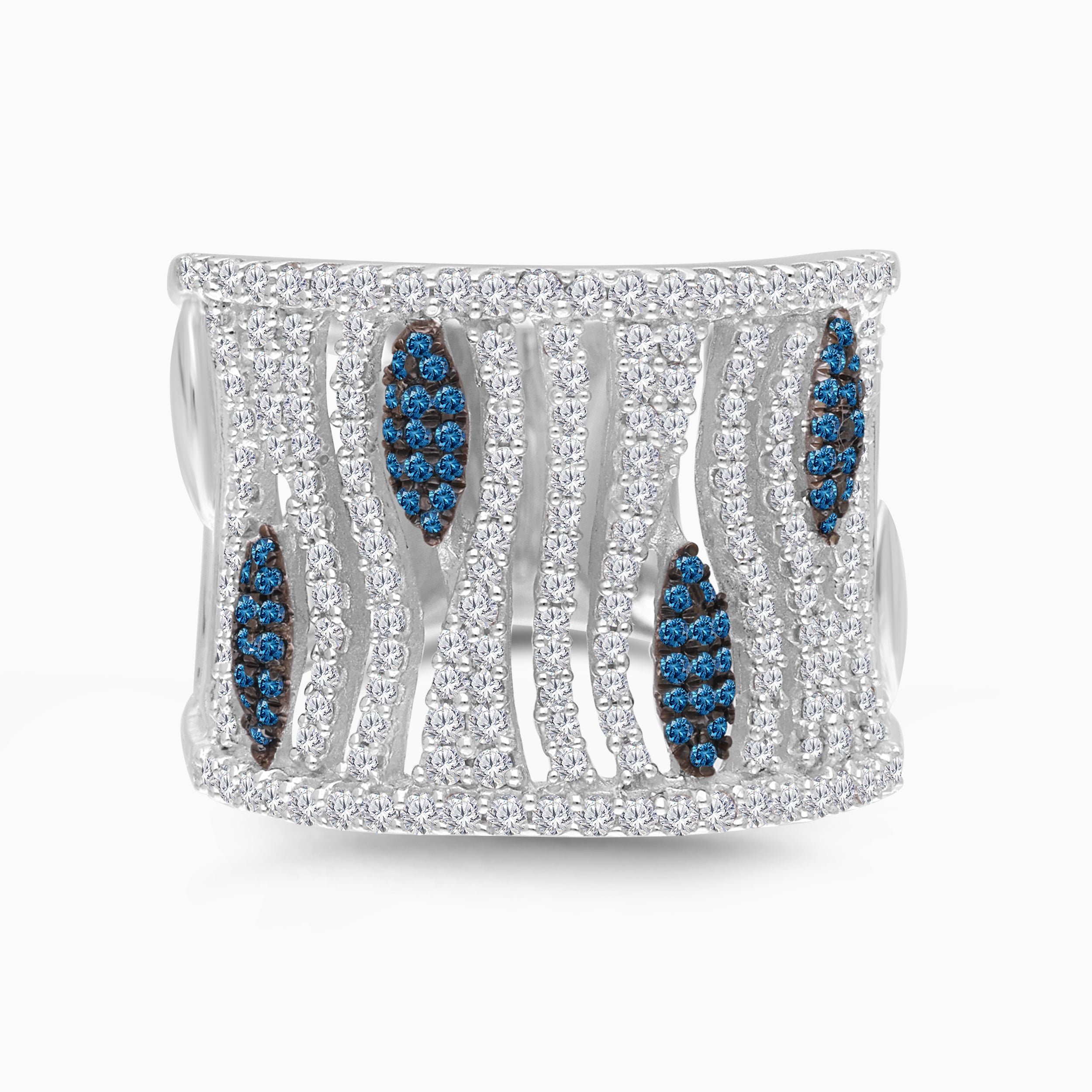 Sculpted Sky Diamond Band