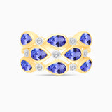 Tanzanite Reverse Tear Drop Stacking Band