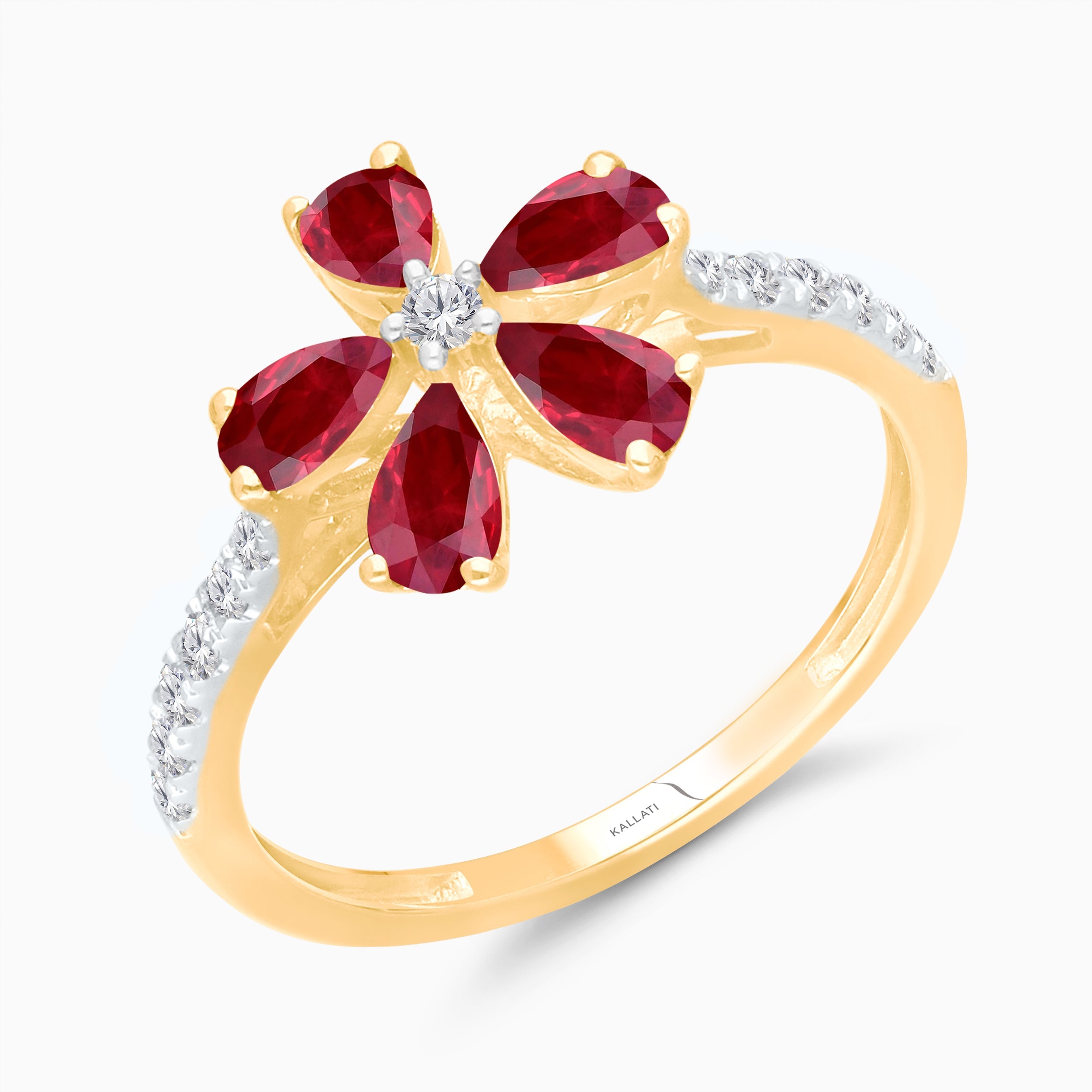 Flower Power Ruby & Diamond Ring