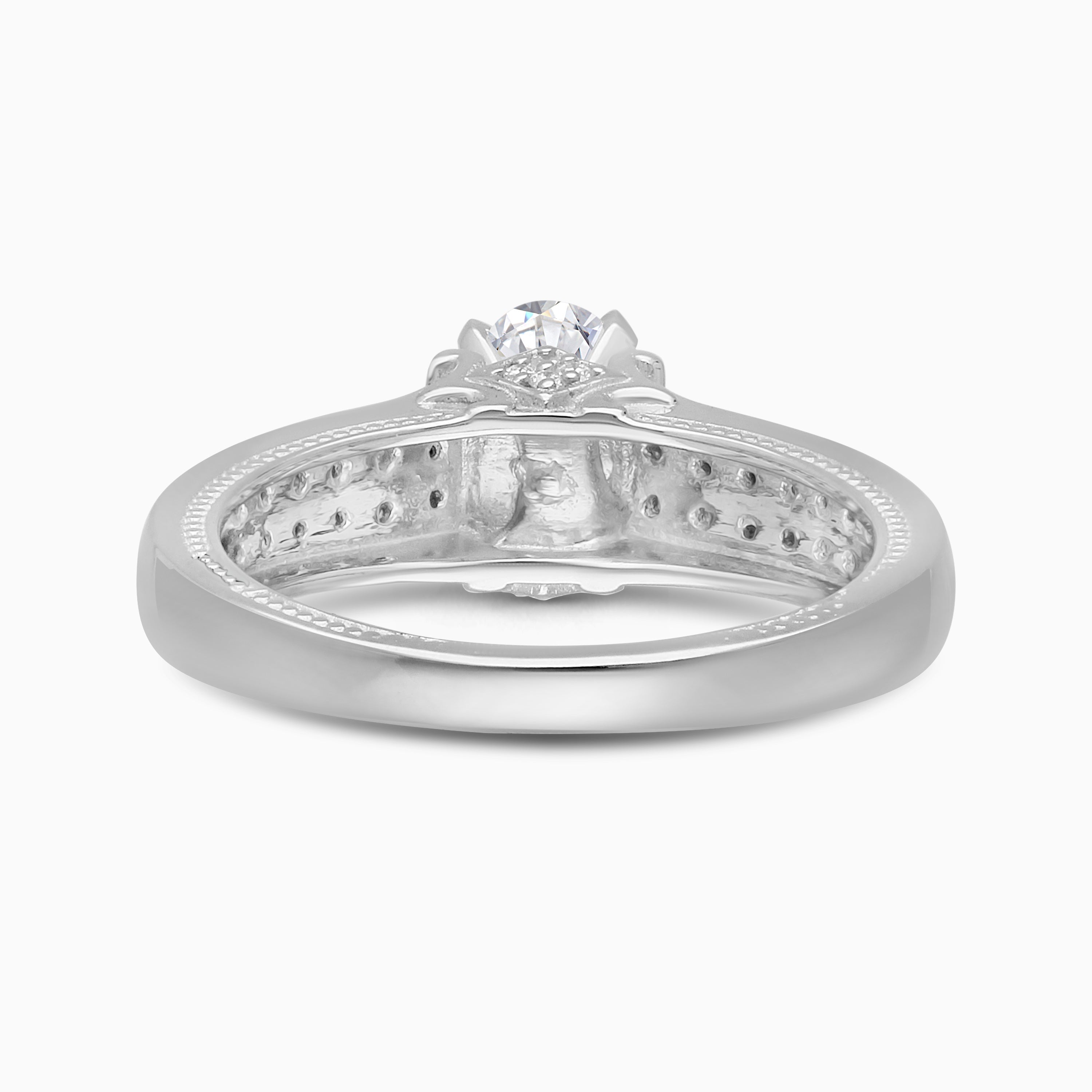 Double Diamond Engagement Ring