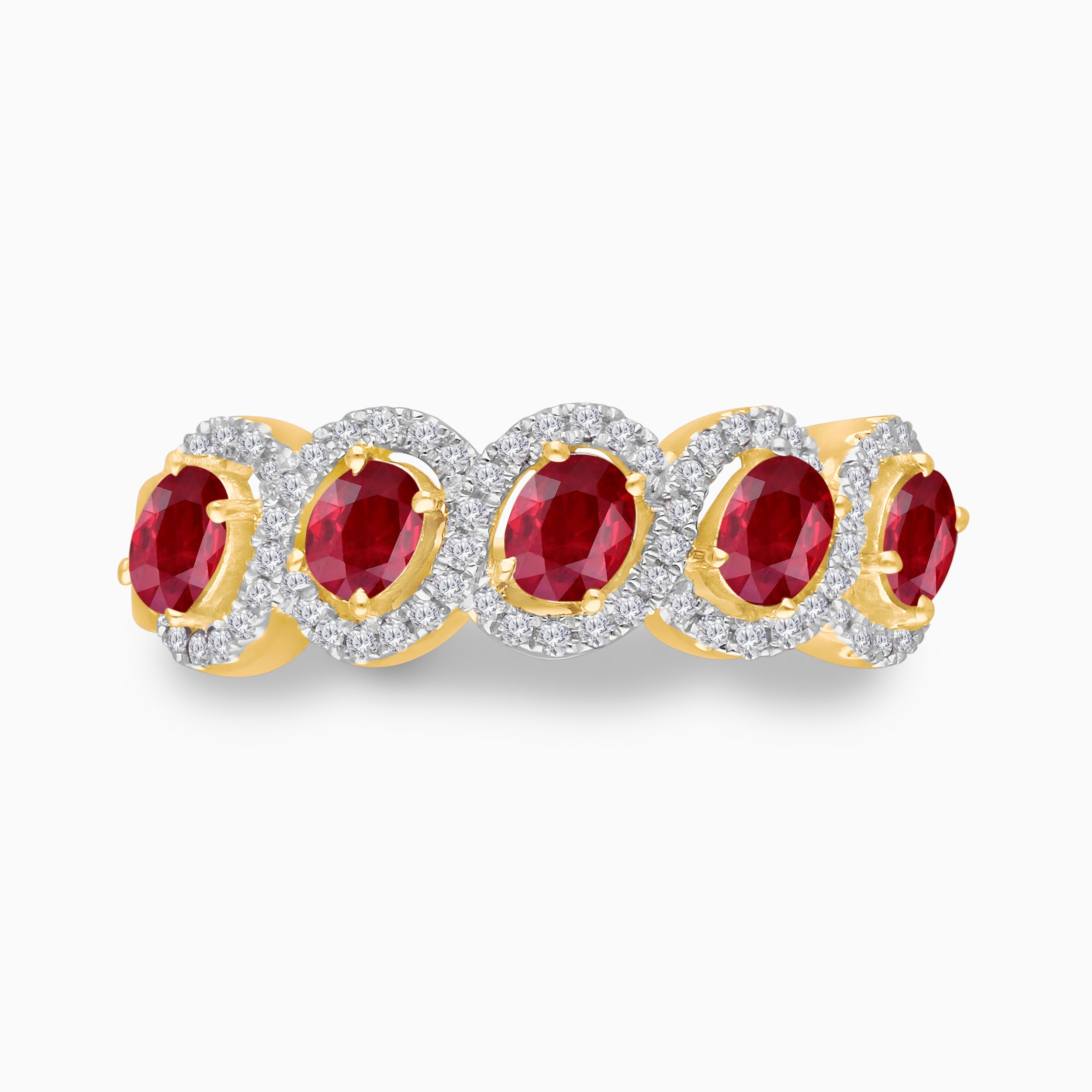 Oval Ruby & Diamond Band