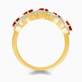 Oval Ruby & Diamond Band