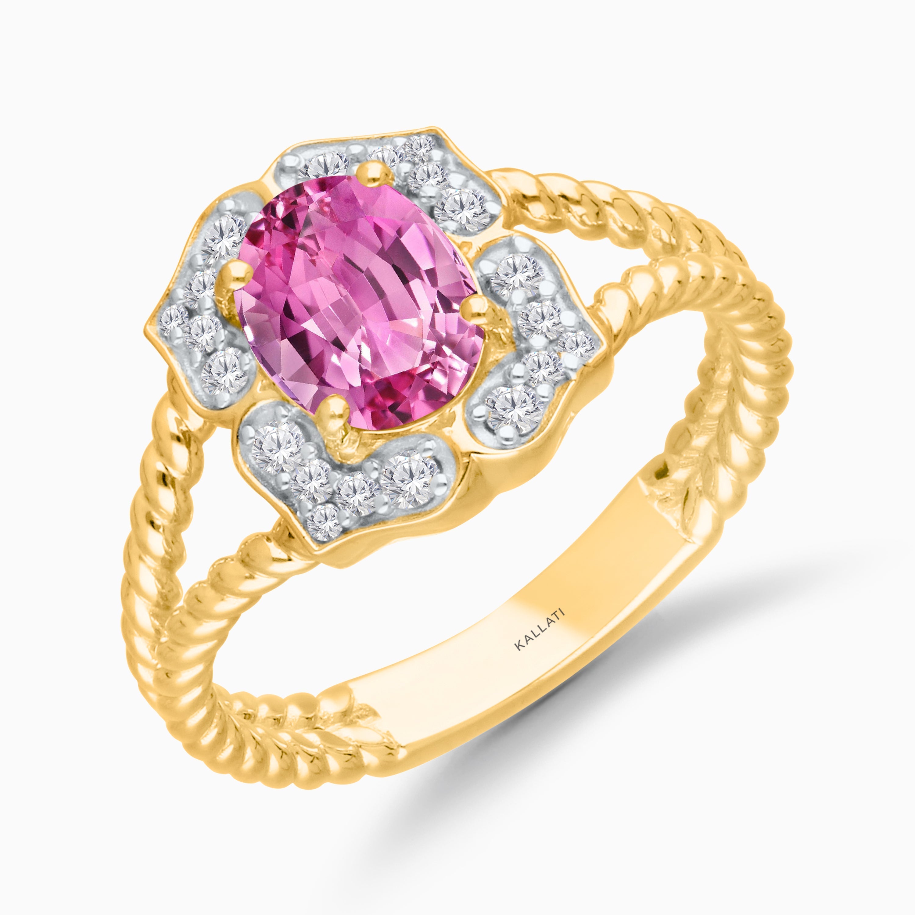 Bloom Pink Sapphire & Diamond Ring Pink Sapphire