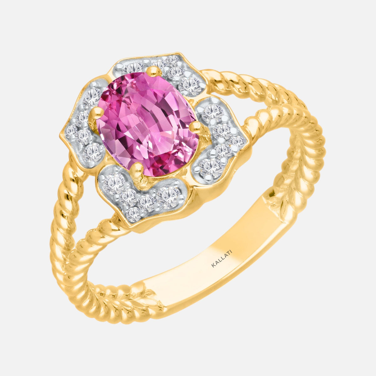 Bloom Pink Sapphire & Diamond Ring Pink Sapphire