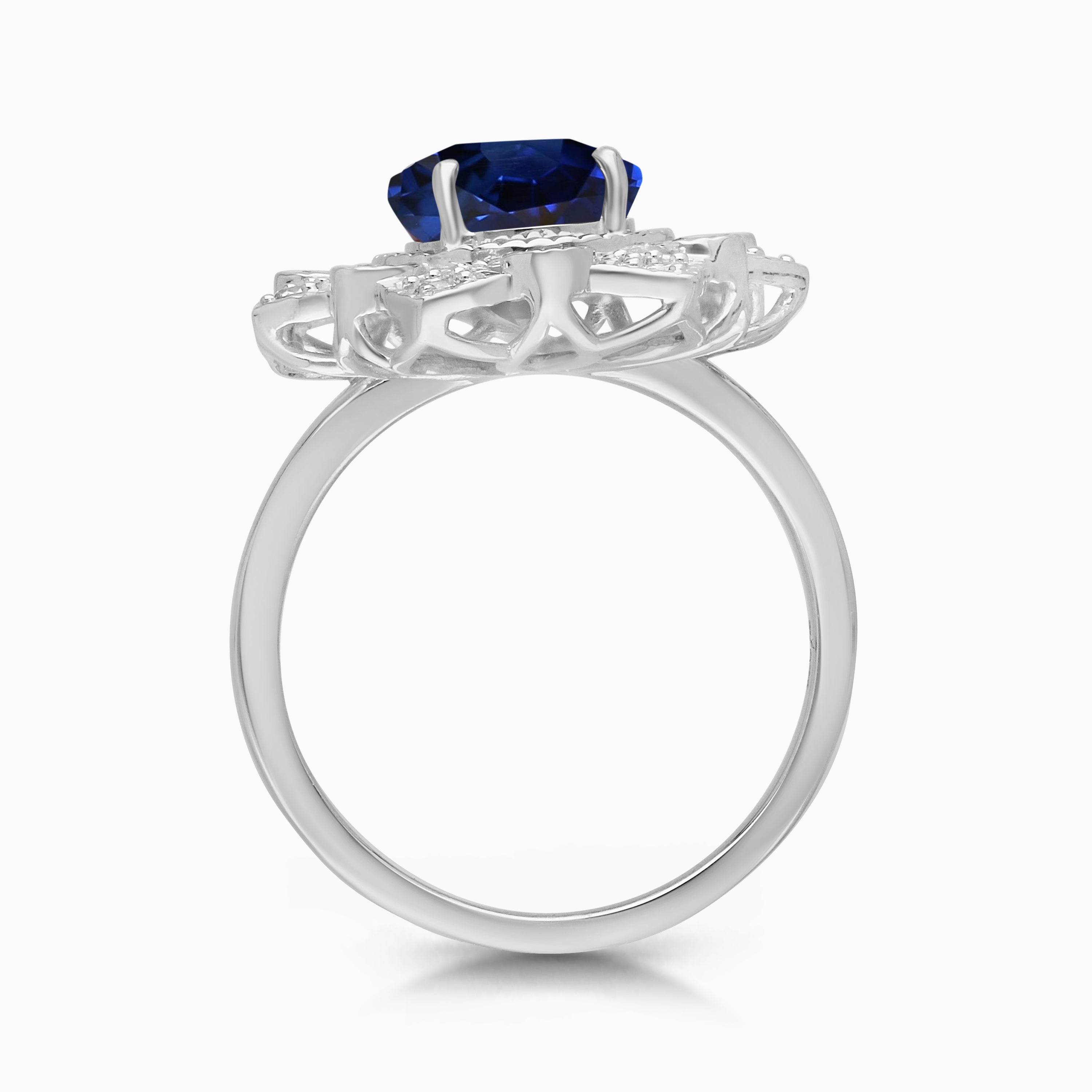 Celestial Sapphire Halo Ring