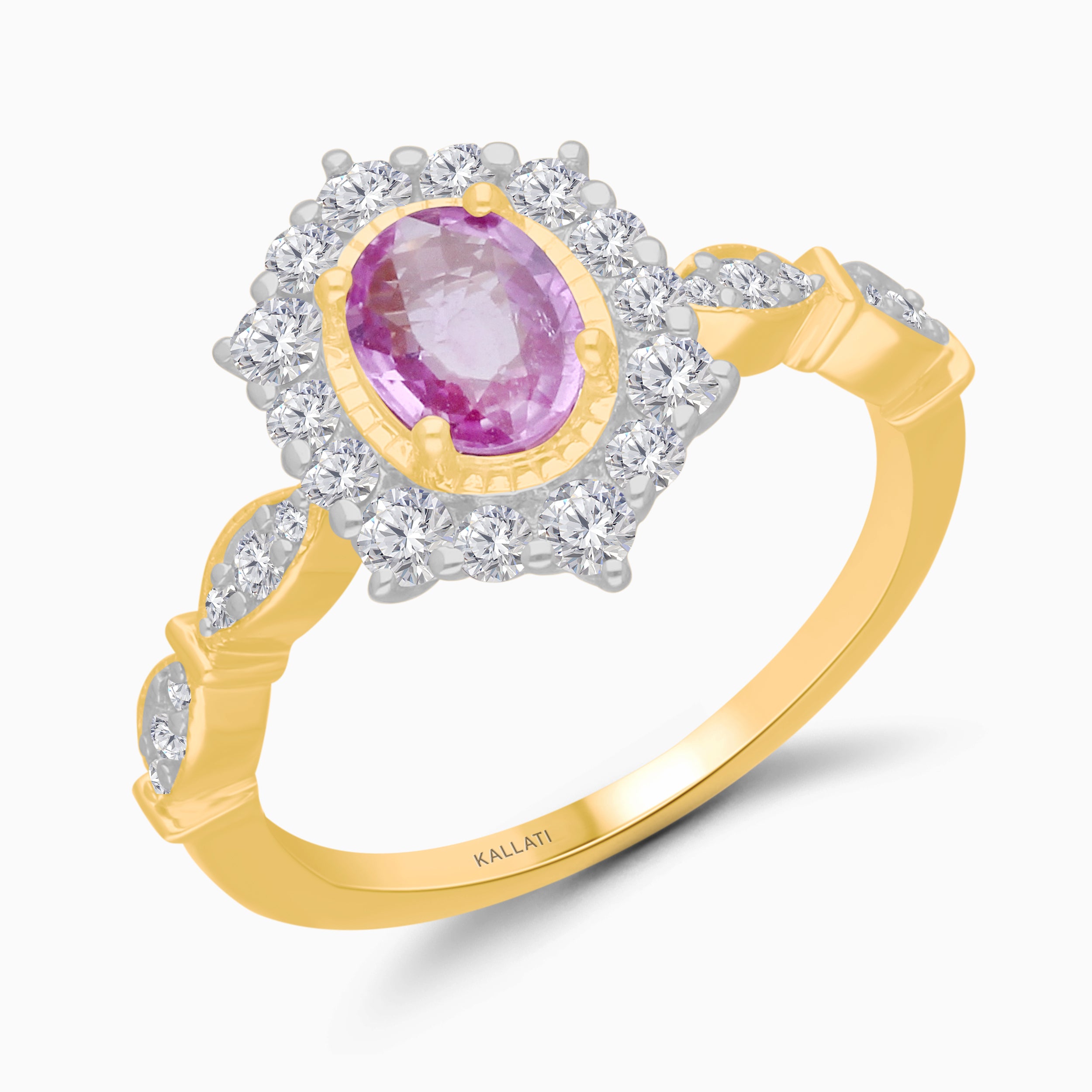 Morning Rose Halo Ring