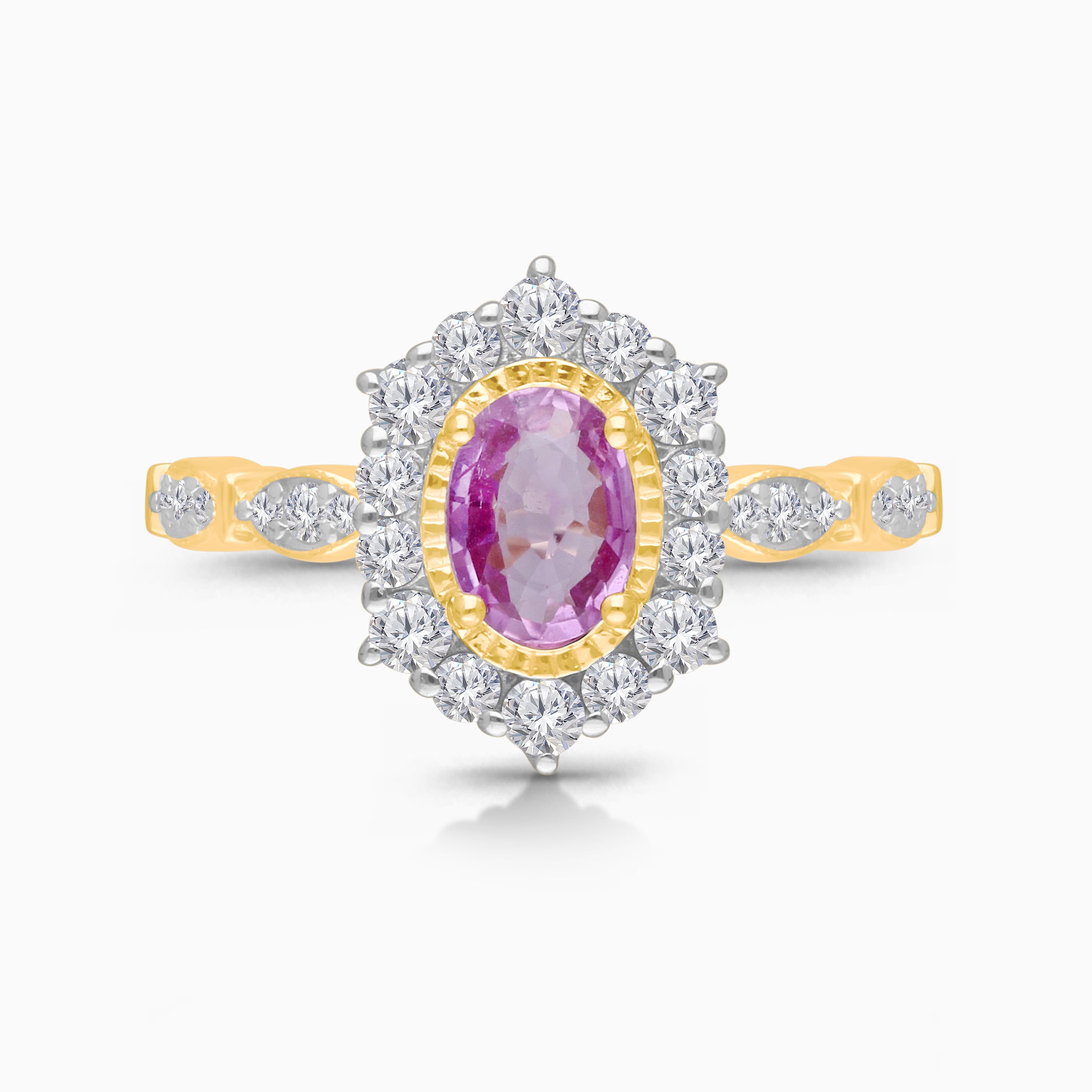 Morning Rose Halo Ring