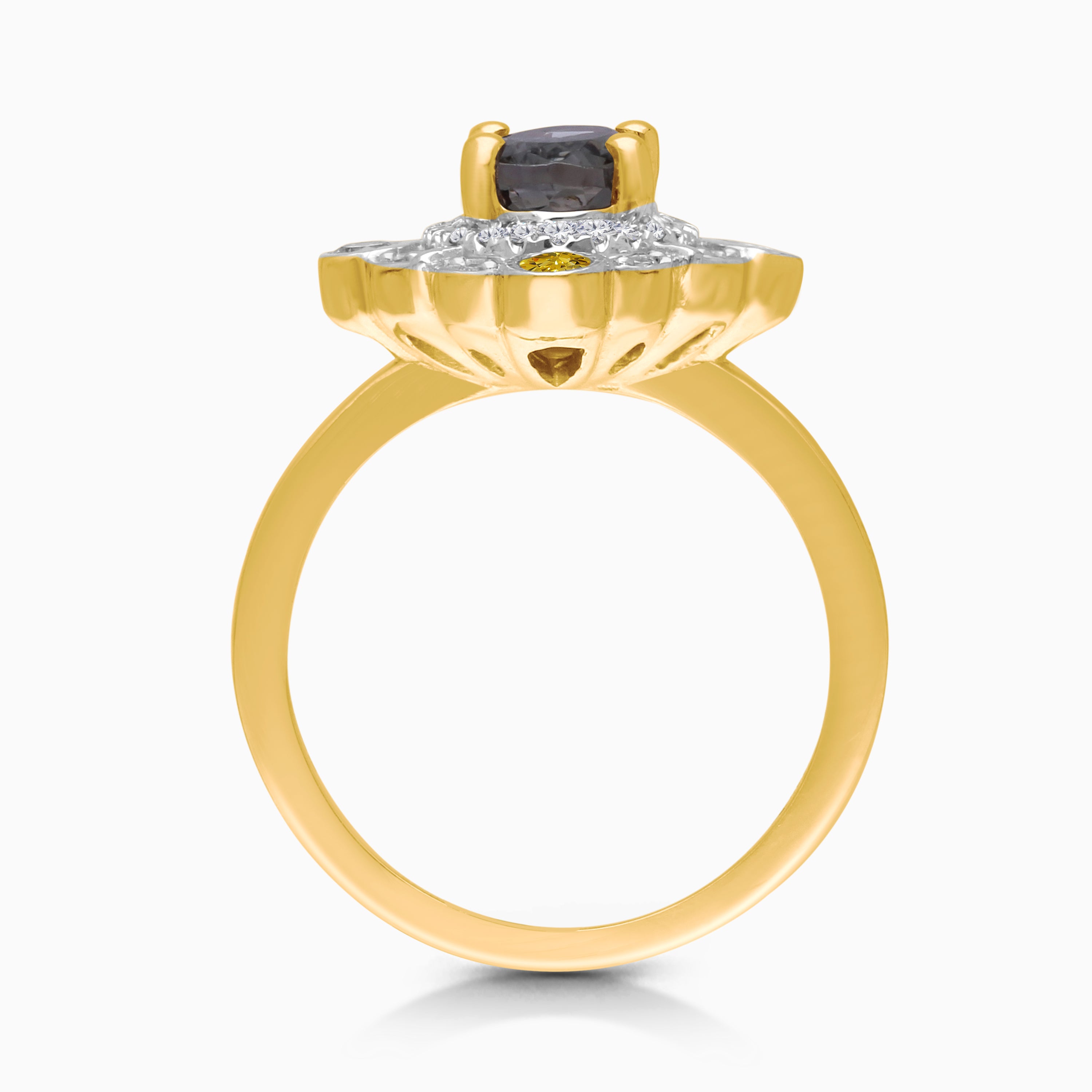 Sunlit Garden Sapphire & Diamond Ring
