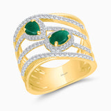 Ouroboros Emerald & Diamond Ring