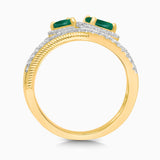 Ouroboros Emerald & Diamond Ring