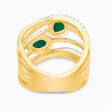 Ouroboros Emerald & Diamond Ring