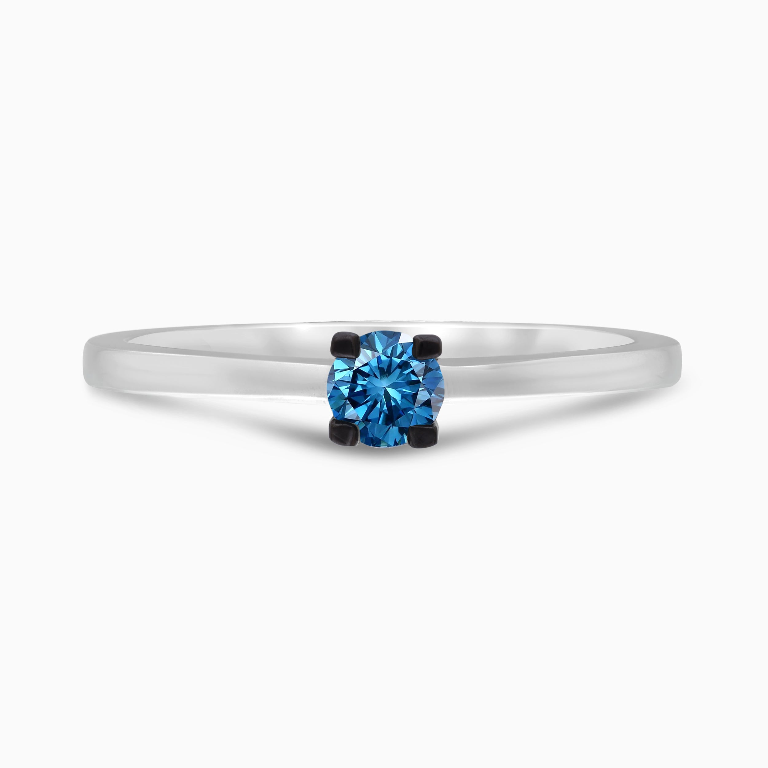 Blue Edge Diamond Ring