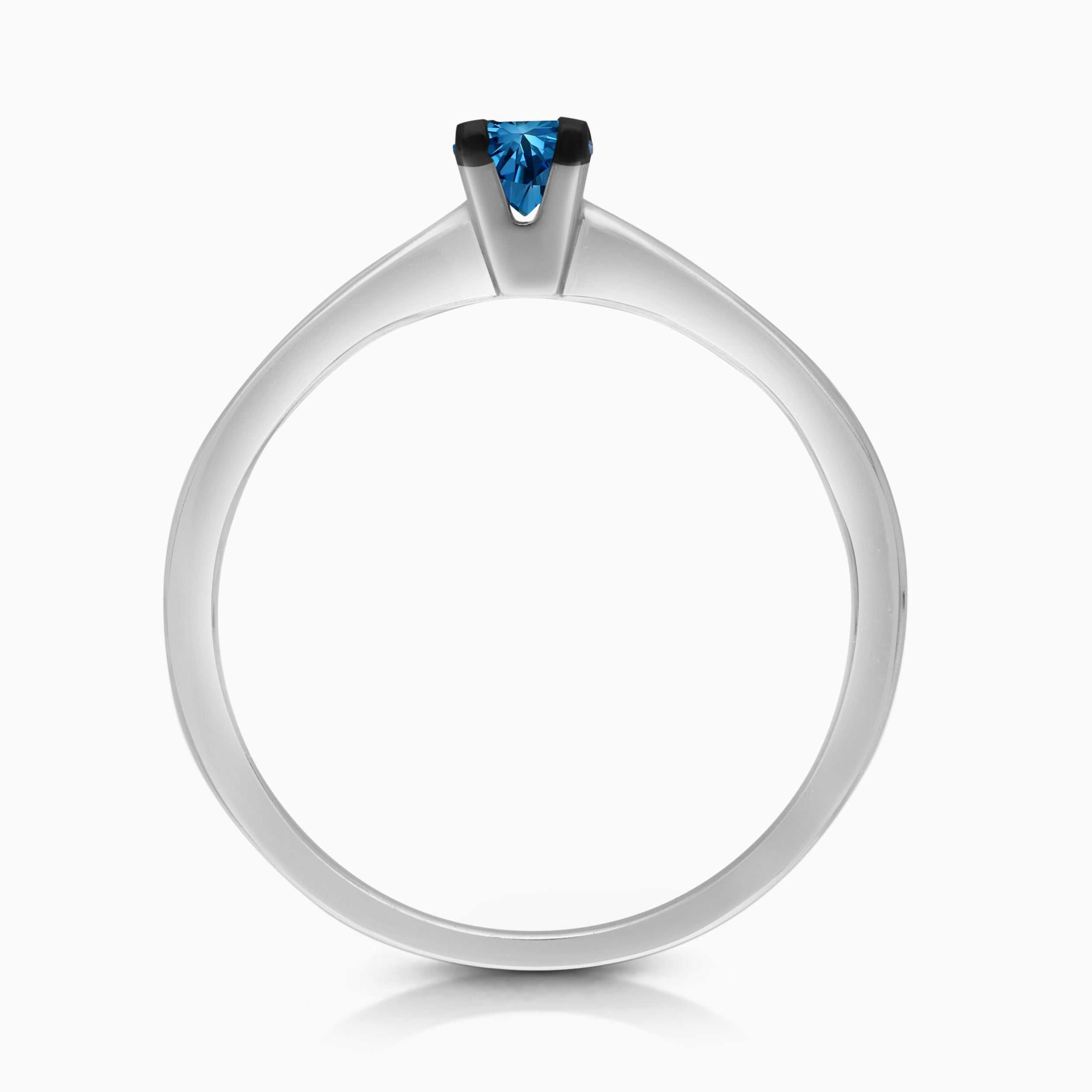 Blue Edge Diamond Ring