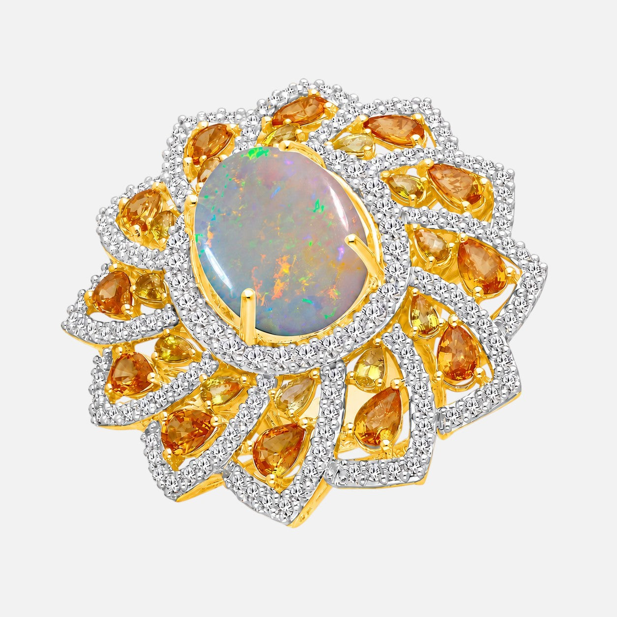 Marigold Opal & Sapphire Ring Bespoke