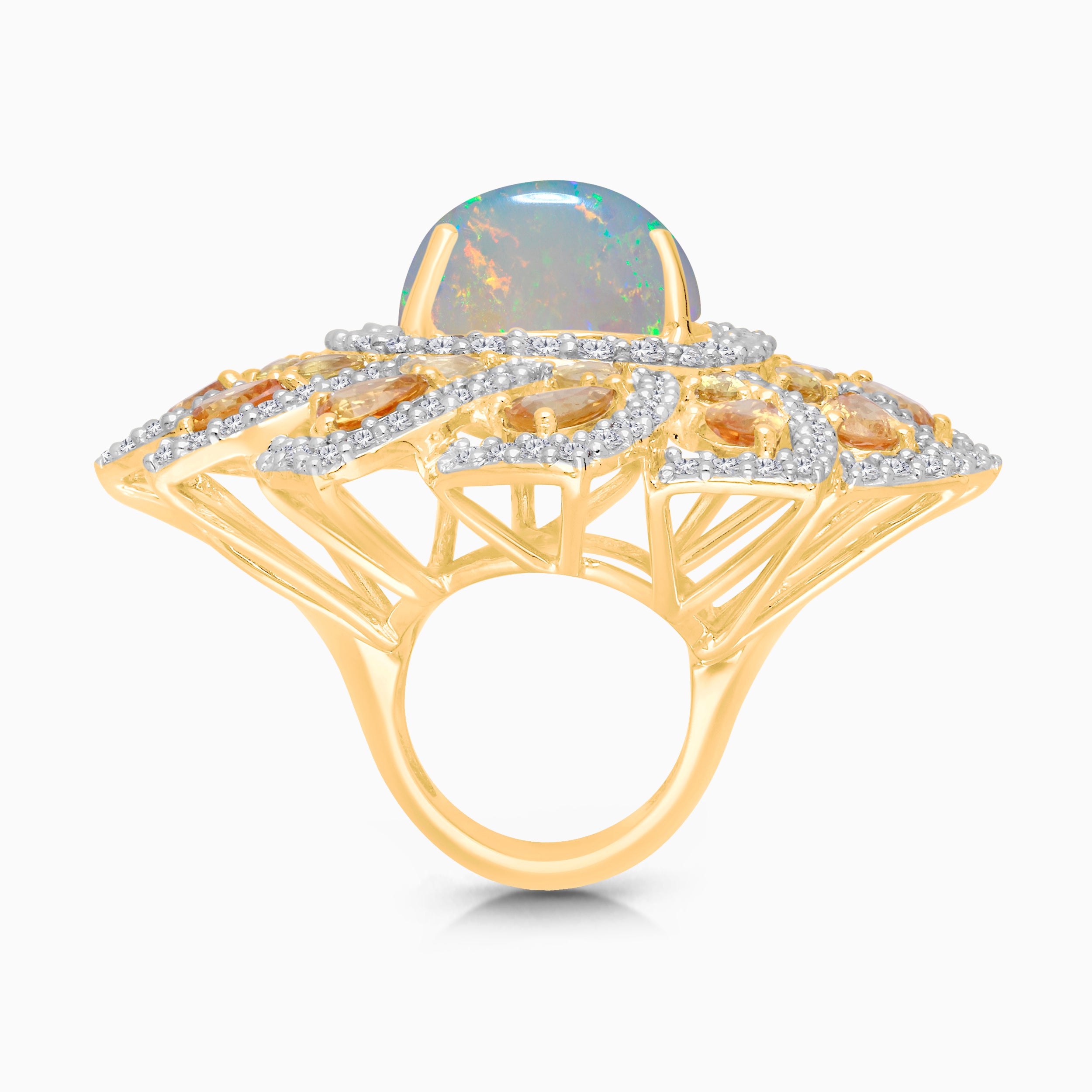 Marigold Opal & Sapphire Ring