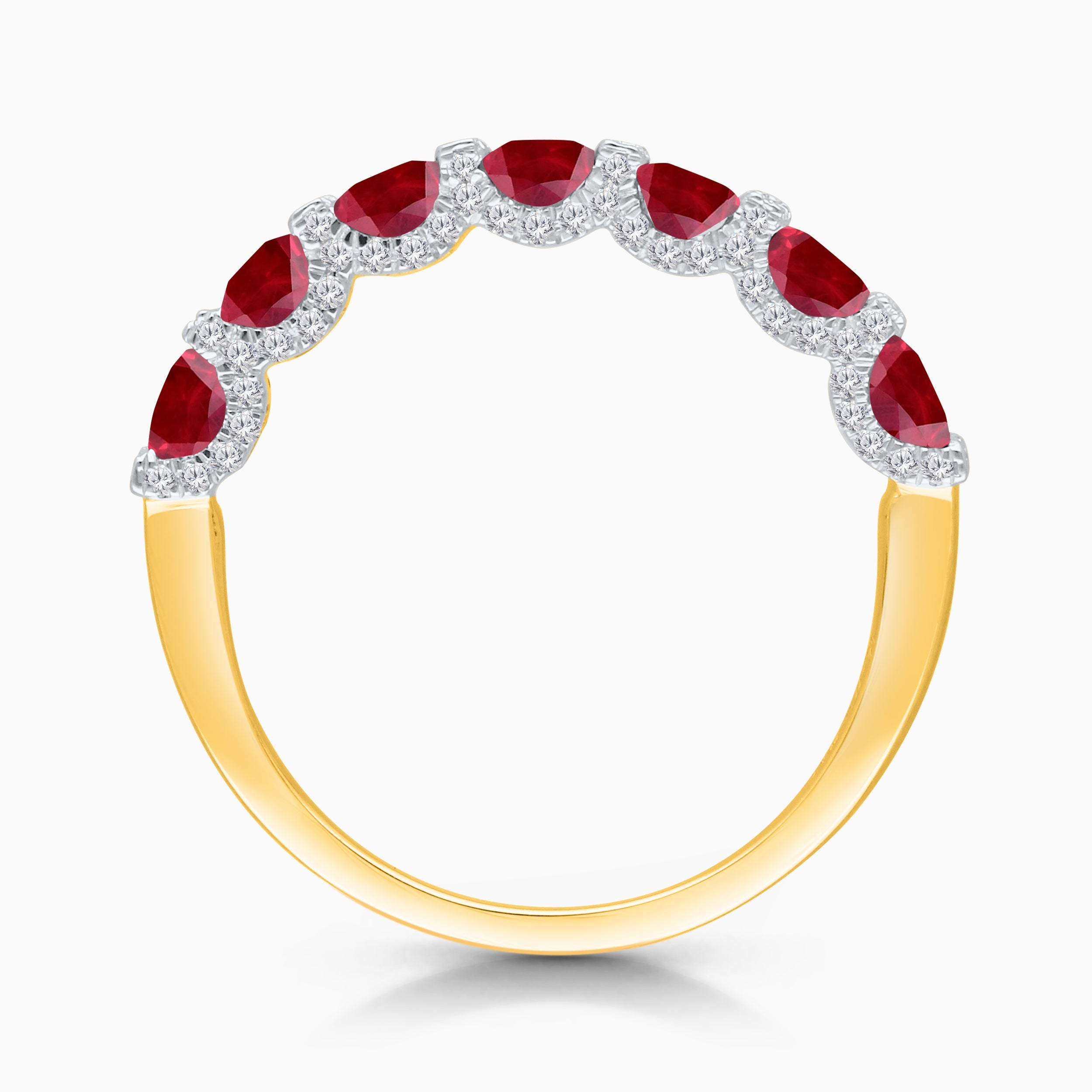 Princess Ruby & White Diamond Band