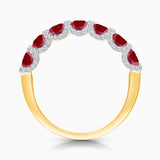 Princess Ruby & White Diamond Band