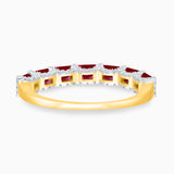 Princess Ruby & White Diamond Band
