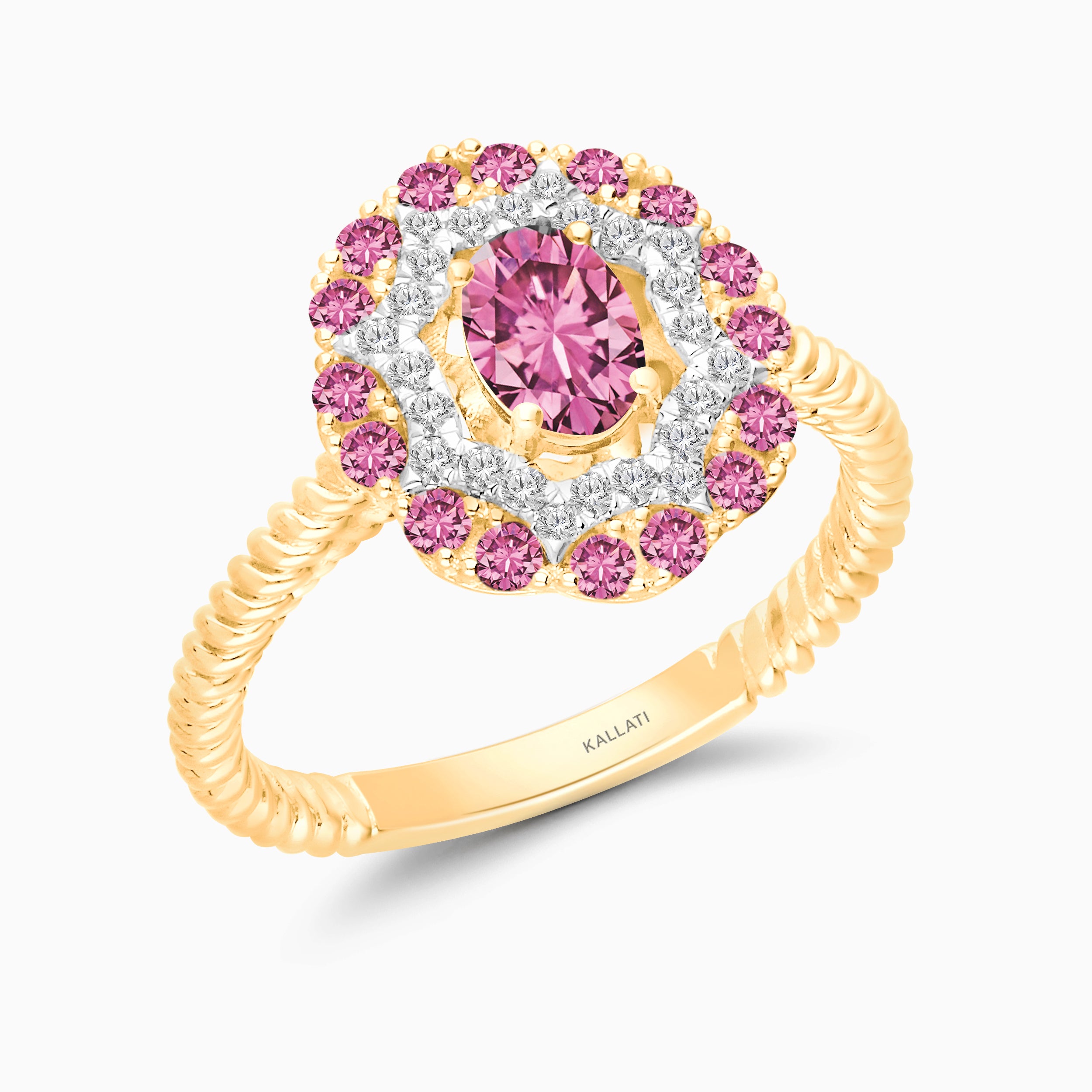 Pink Dream Dual Halo Ring