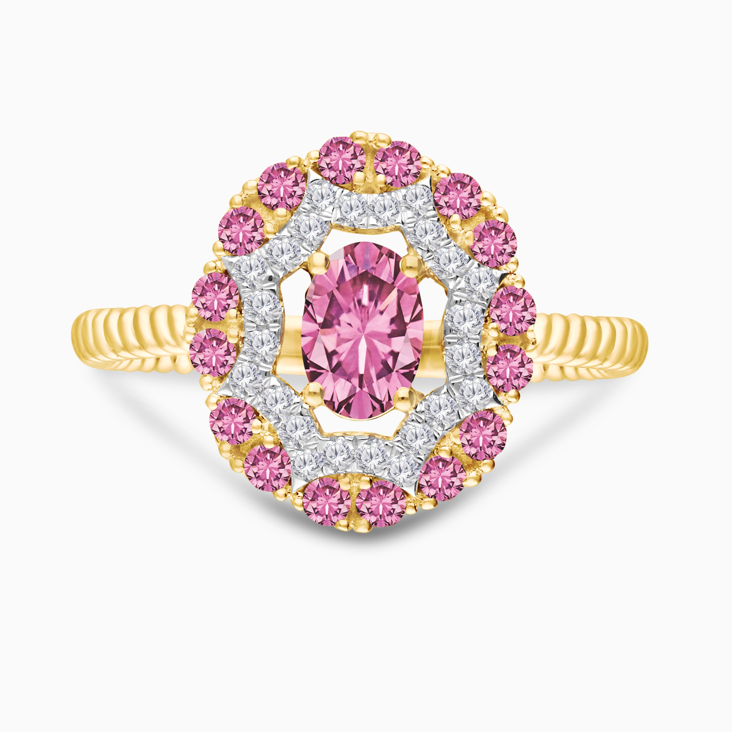 Pink Dream Dual Halo Ring