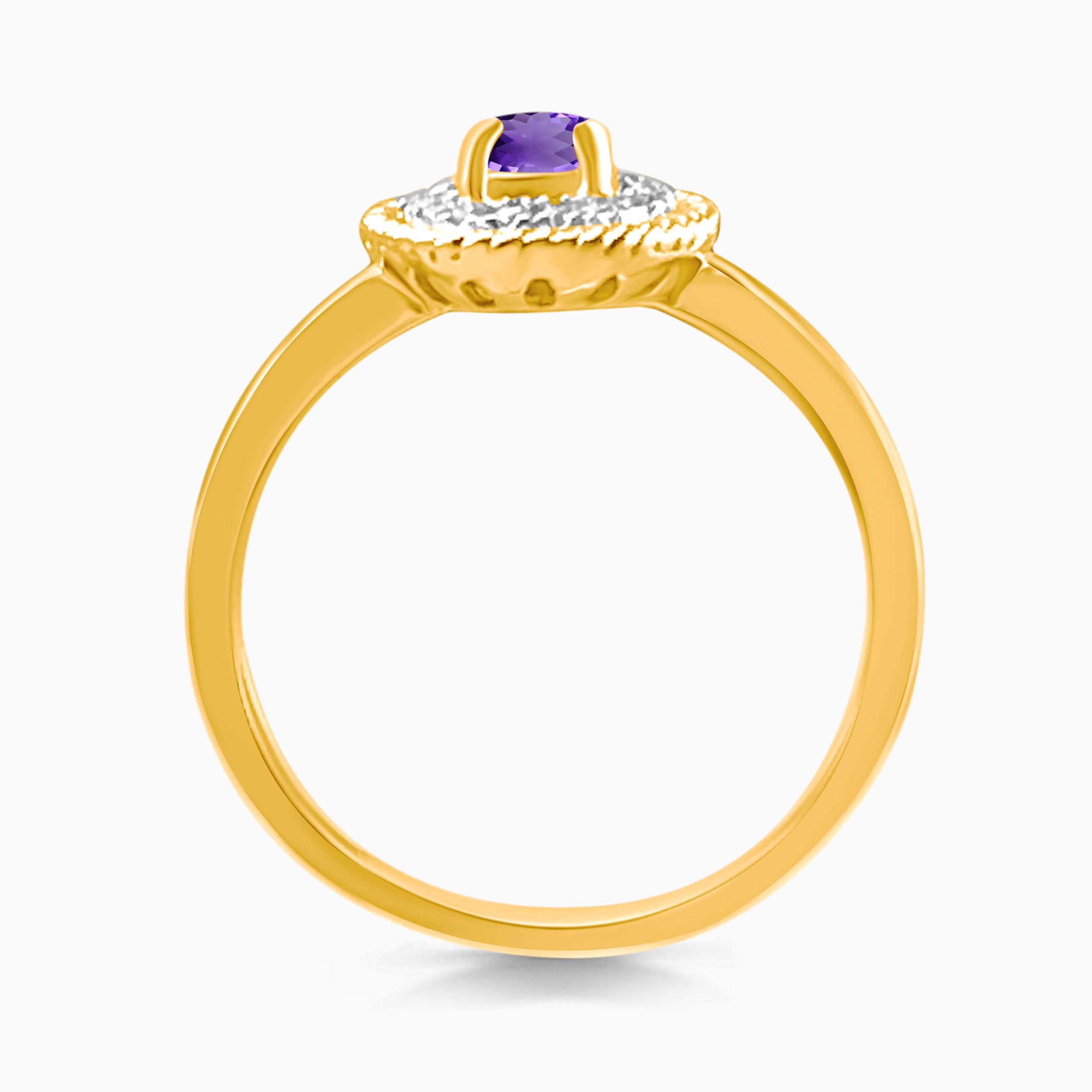 Pear of Diamonds Amethyst Ring