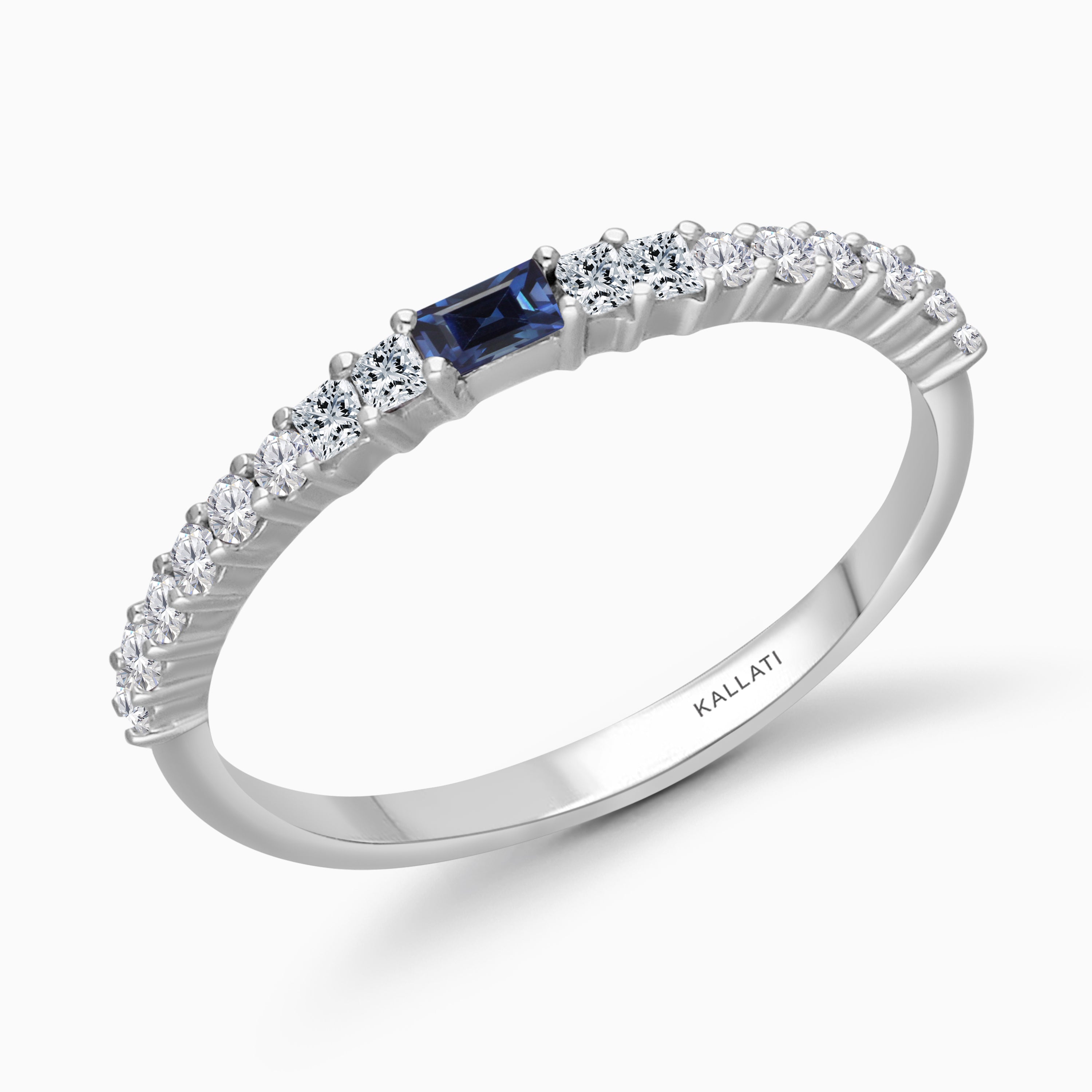 Bluebell Diamond & Sapphire Band