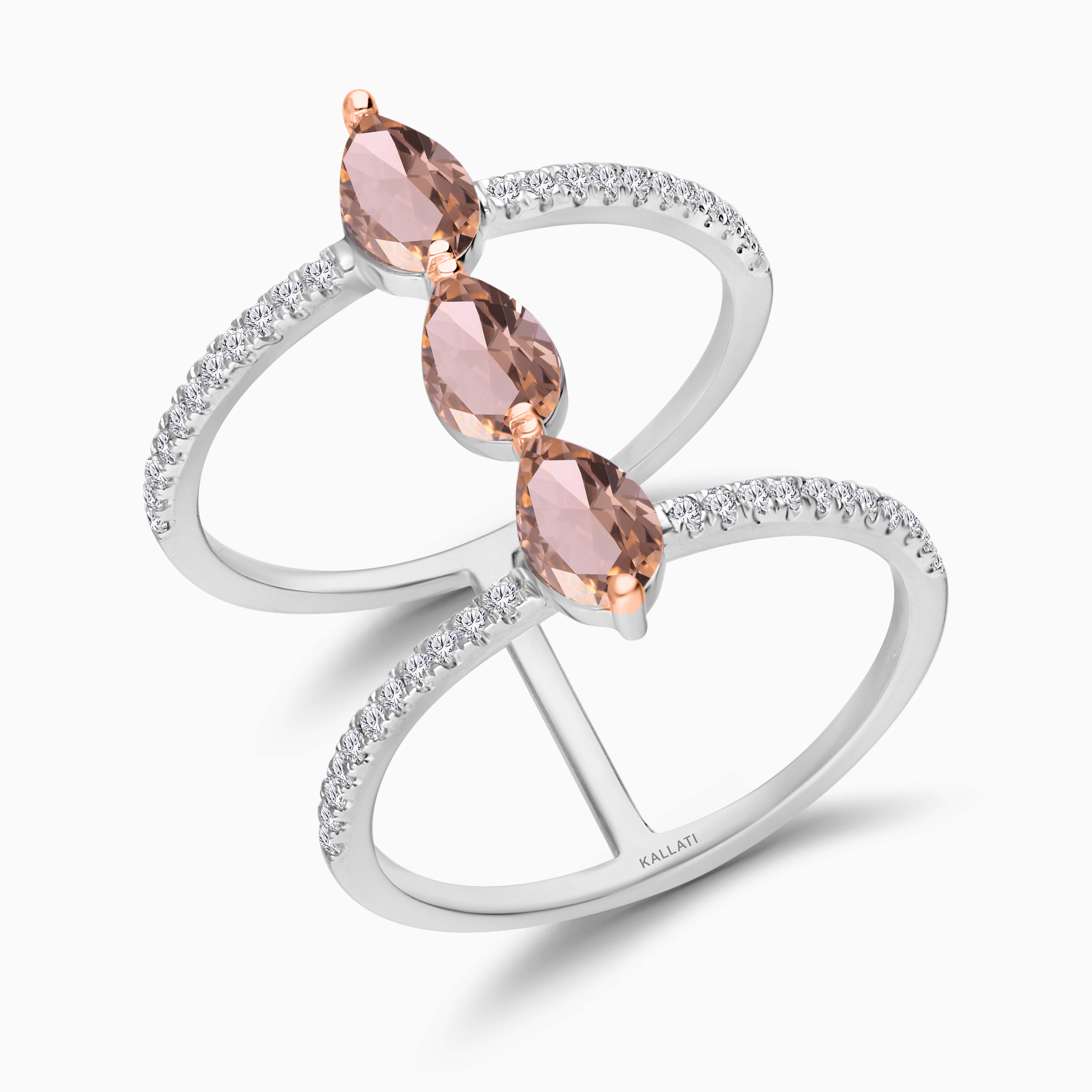 Tear Drop Morganite Fashion Ring