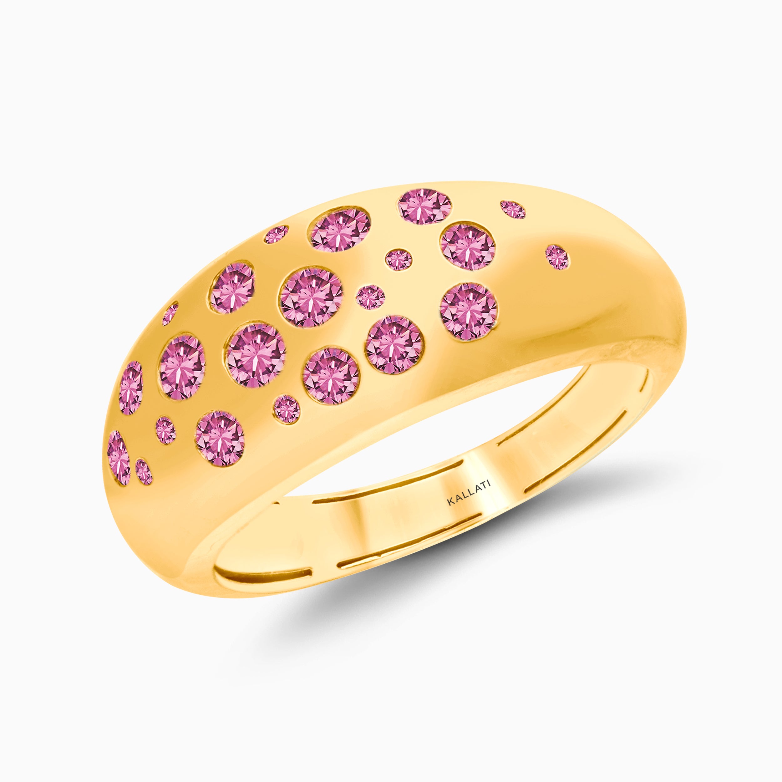 Blossoming Bubbles Pink Sapphire Band