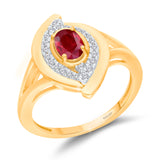 14kt Yellow Gold Kallati Signature Ruby & Diamond Ring