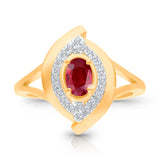 14kt Yellow Gold Kallati Signature Ruby & Diamond Ring